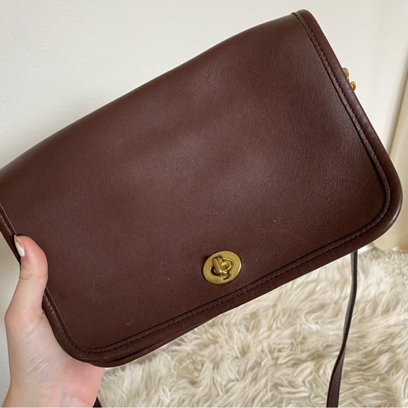 Coach Bags Authentic Vintage Coach Penny Pocket Purse In Mahogany